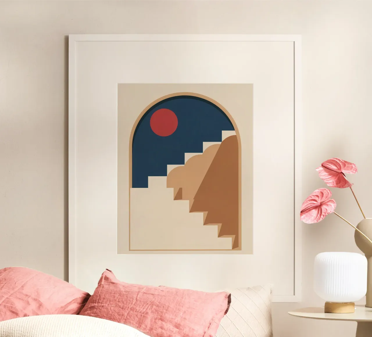 Scala ad arco Sole poster con telaio in plastica da Lunar Valentina