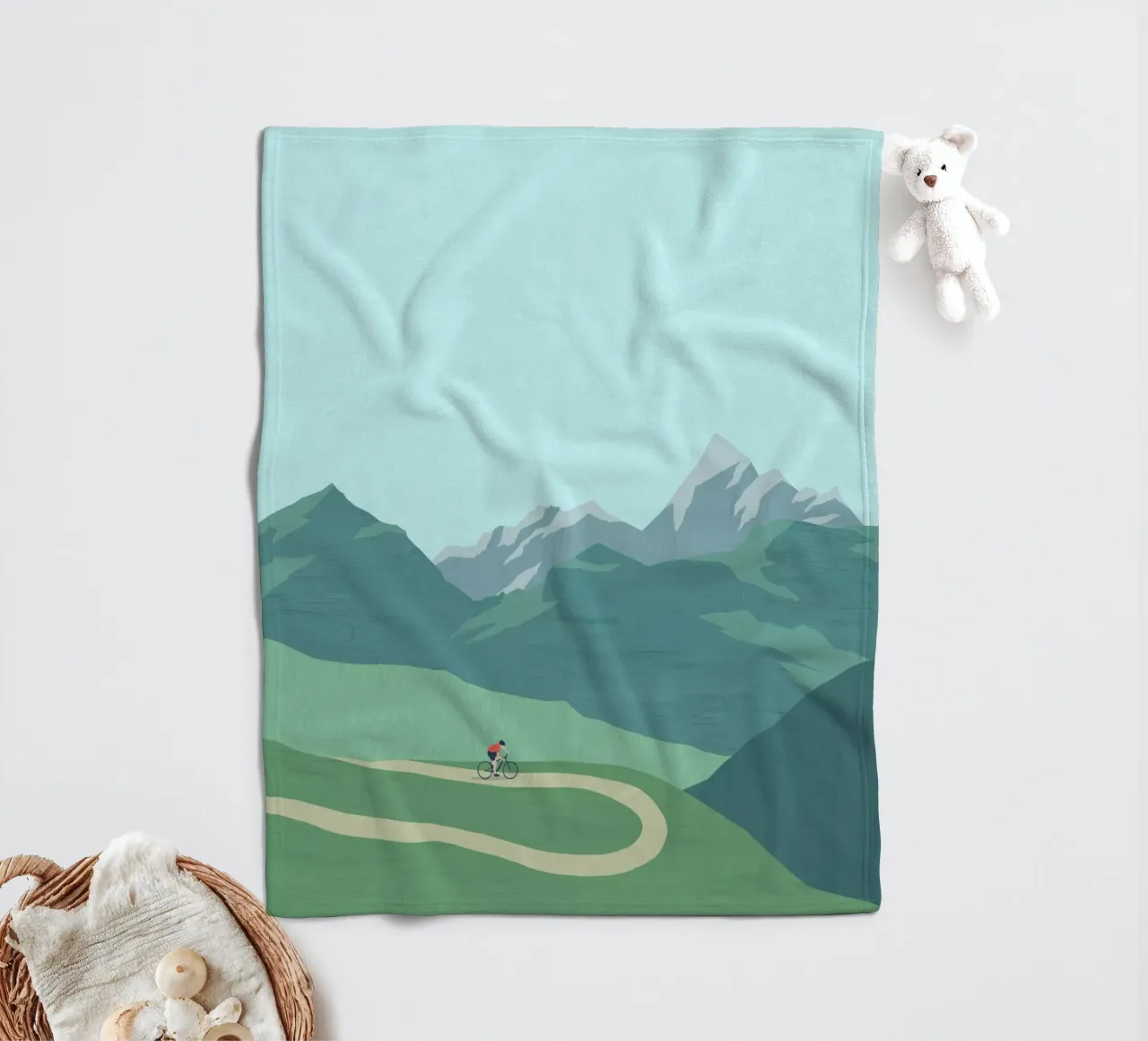 Fietsen fleecedeken van Katinka Reinke