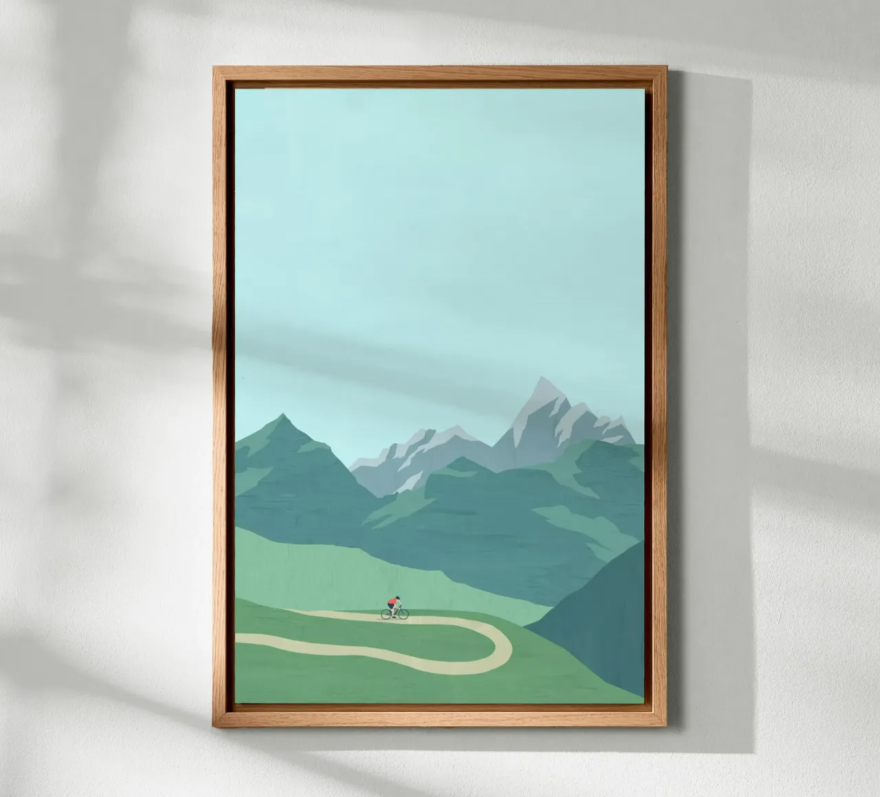 Cycling canvas with Floater frame by Katinka Reinke