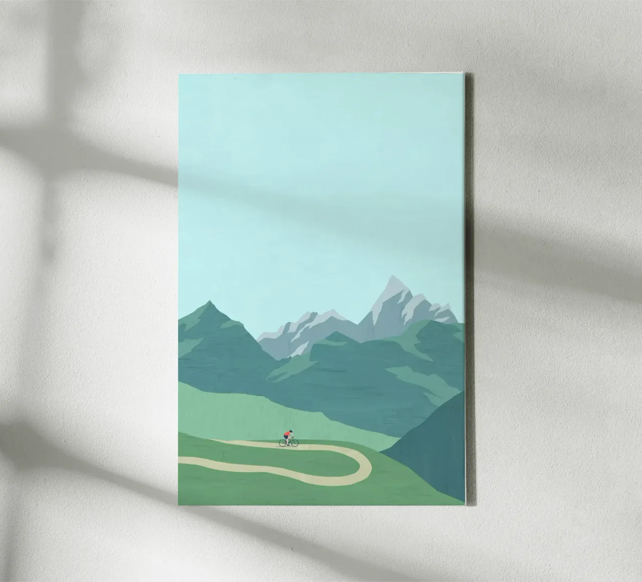 Cycling canvas with Floater frame by Katinka Reinke