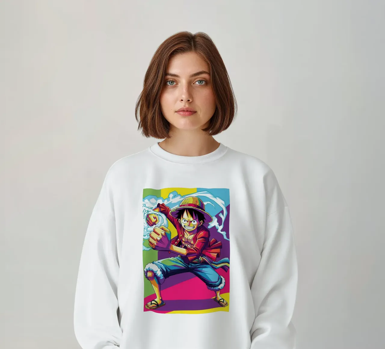 One piece - Monkey D Luffy art (3) felpa da Hantamrata