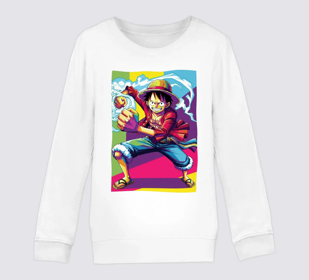 One piece - Monkey D Luffy art (3) felpa bambino da Hantamrata