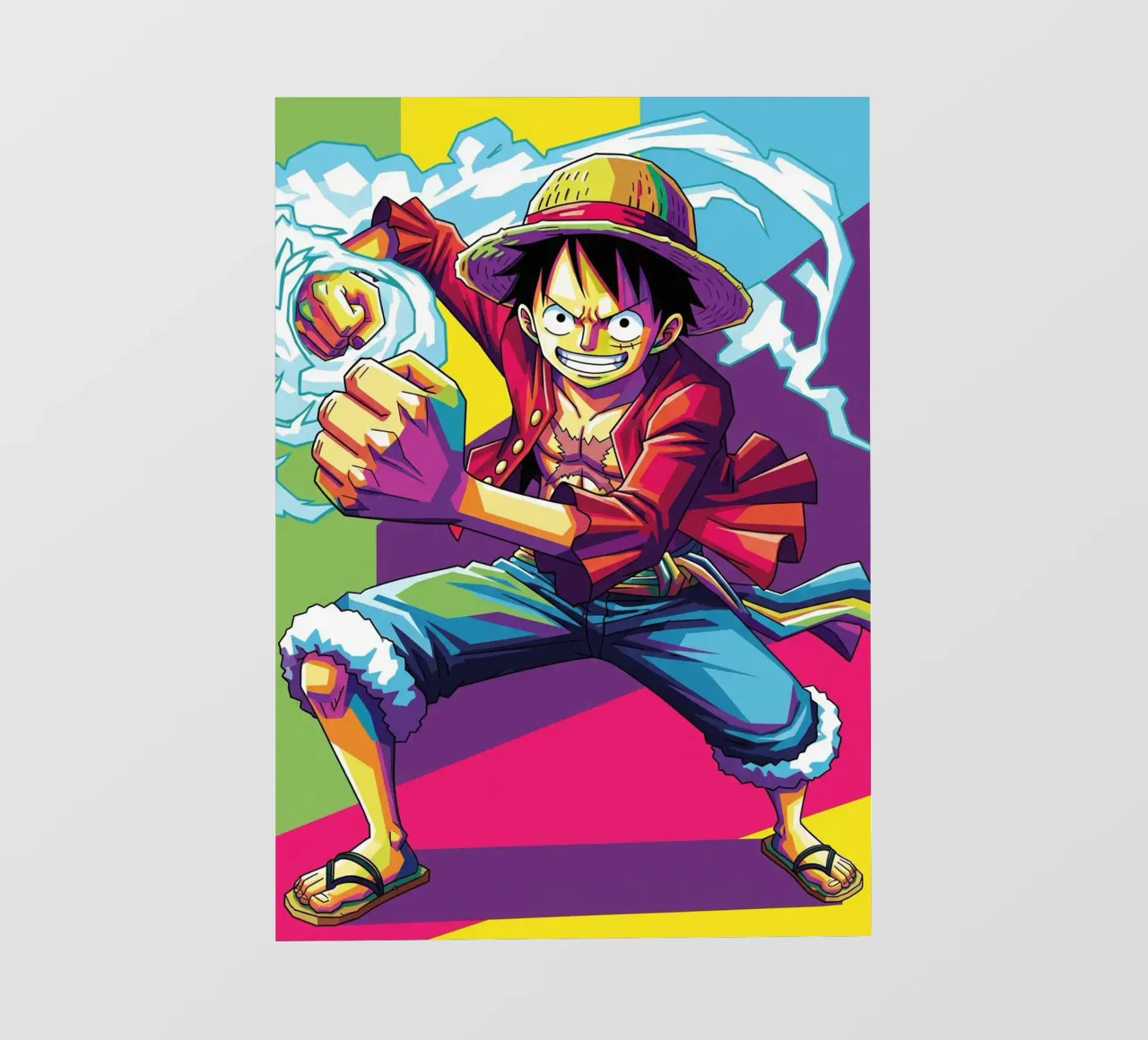 One piece - Monkey D Luffy art (3) pellicola backlit da Hantamrata