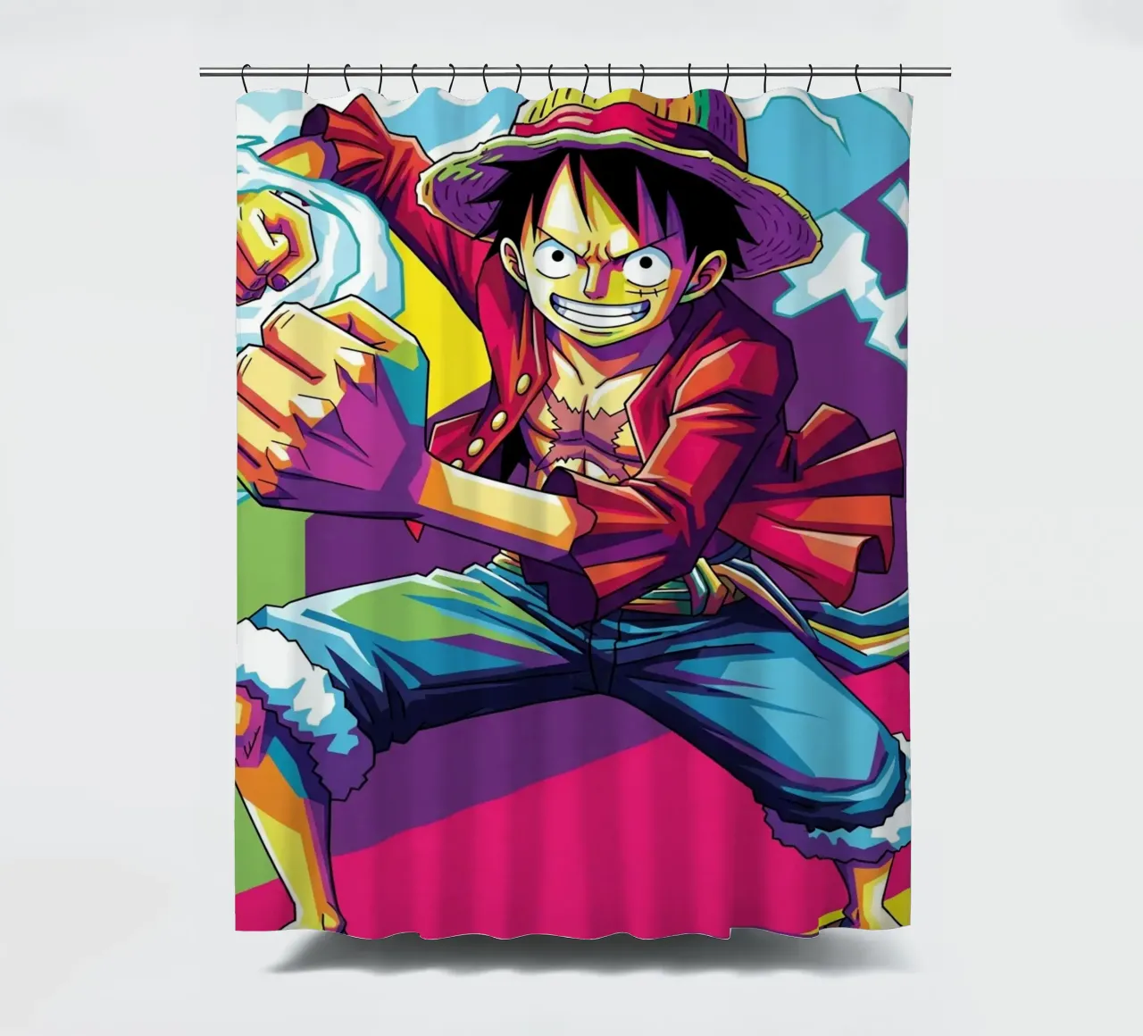 One piece - Monkey D Luffy art (3) tenda da doccia da Hantamrata