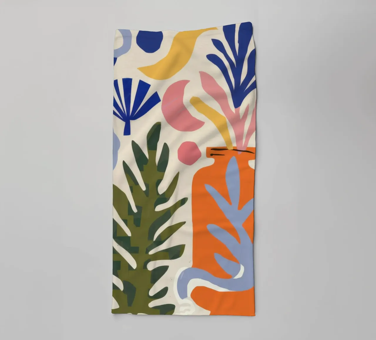 Abstract Botanical Harmony towel by Gaia Viesta
