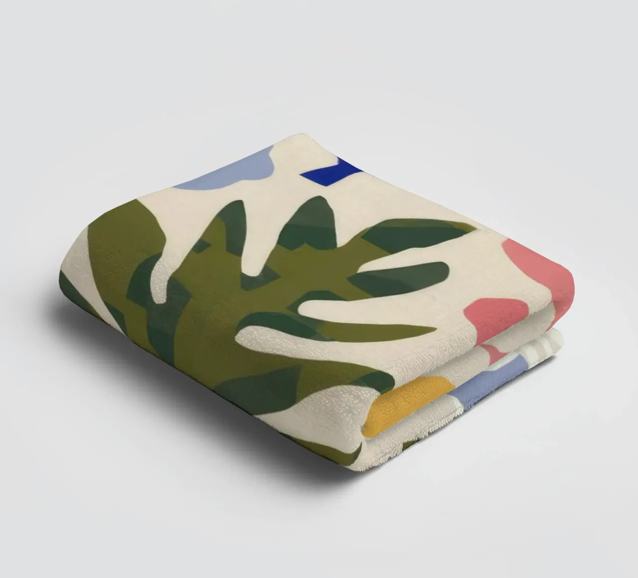Abstract Botanical Harmony towel by Gaia Viesta