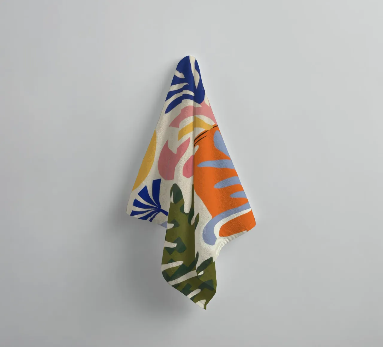 Abstract Botanical Harmony towel by Gaia Viesta