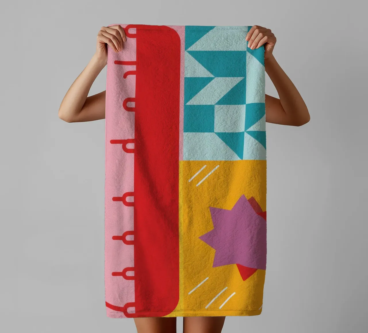 Geometric Pattern Play towel by Lunar Valentina