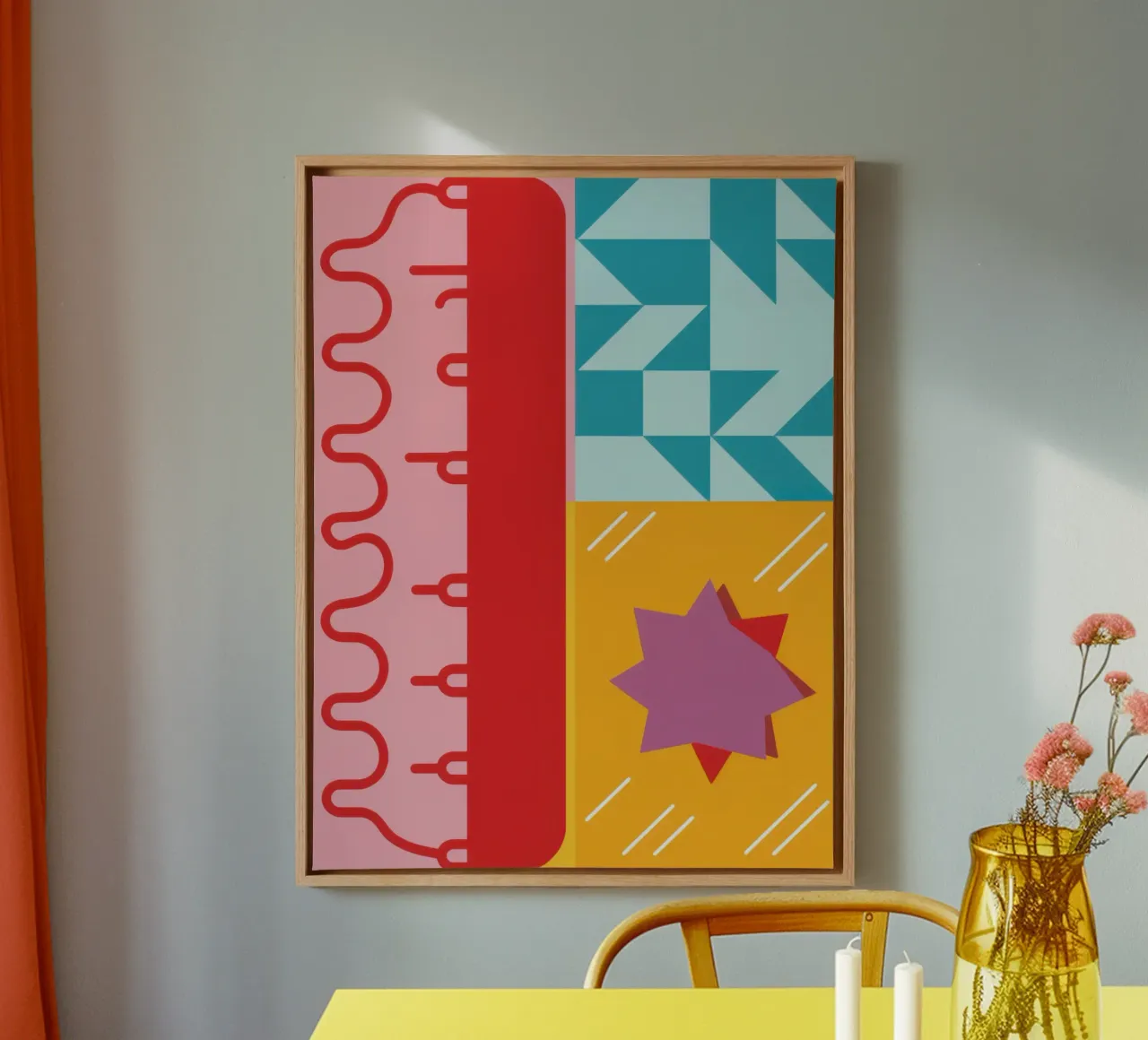 Geometric Pattern Play canvas by Lunar Valentina