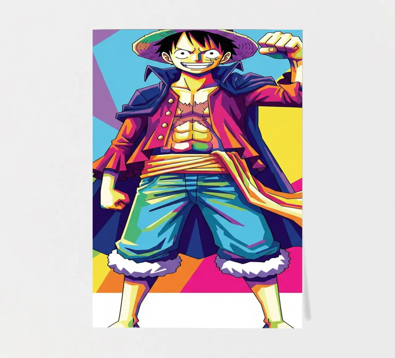 One Piece - Monkey D Luffy art (4) foglio adesivo da Hantamrata