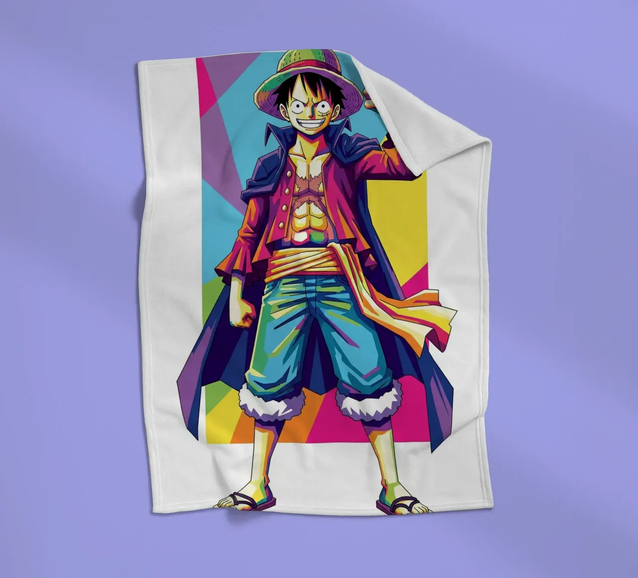 One Piece - Monkey D Luffy art (4) coperta in pile da Hantamrata