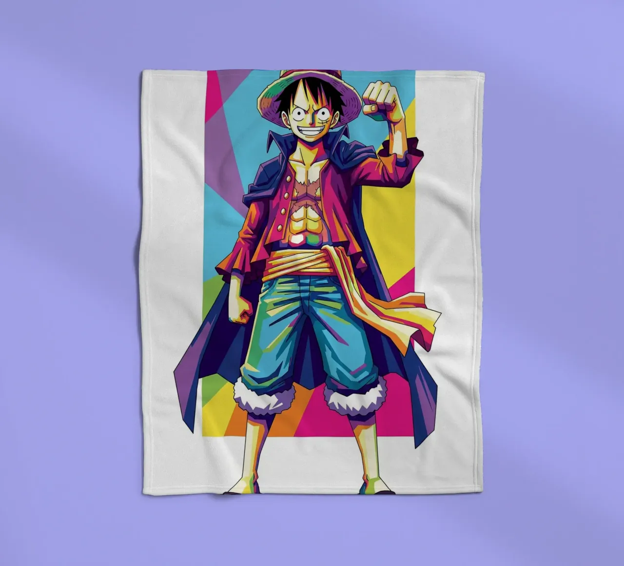 One Piece - Monkey D Luffy art (4) coperta in pile da Hantamrata