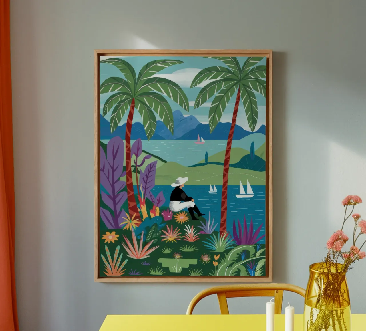 Vue de l'île Sérénité toile avec Caisse américaine de Line Fable