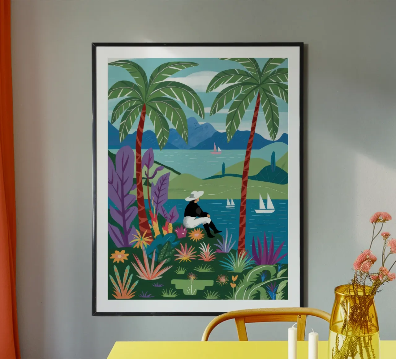 Vue de l'île Sérénité hahnemühle de Line Fable