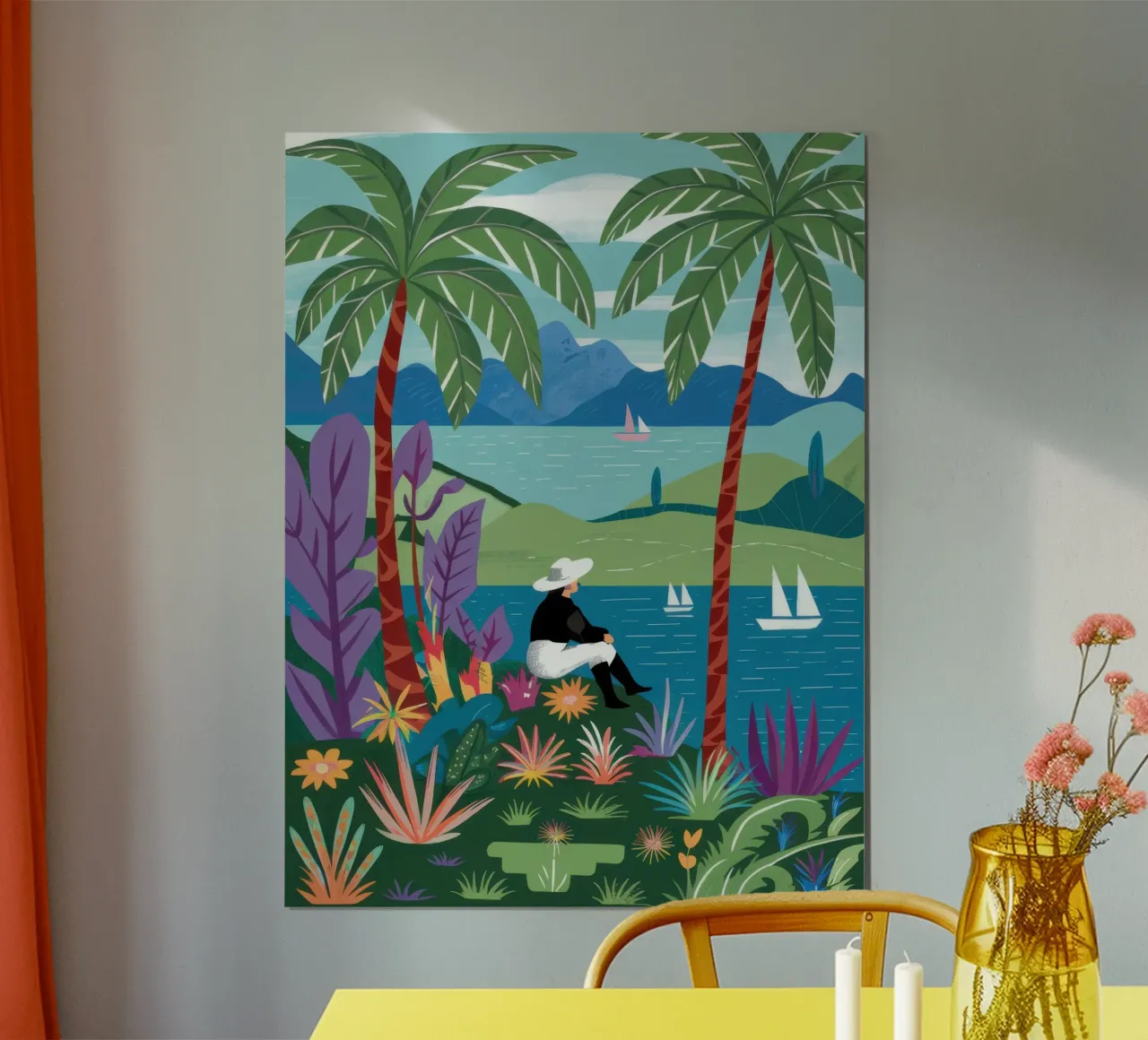 Vue de l'île Sérénité hahnemühle de Line Fable
