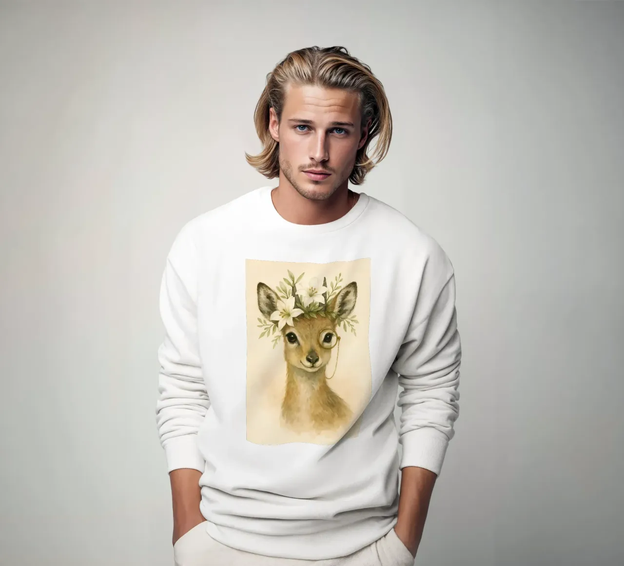 Capricho de Lily: El noble cervatillo sudadera de Graceful Desine