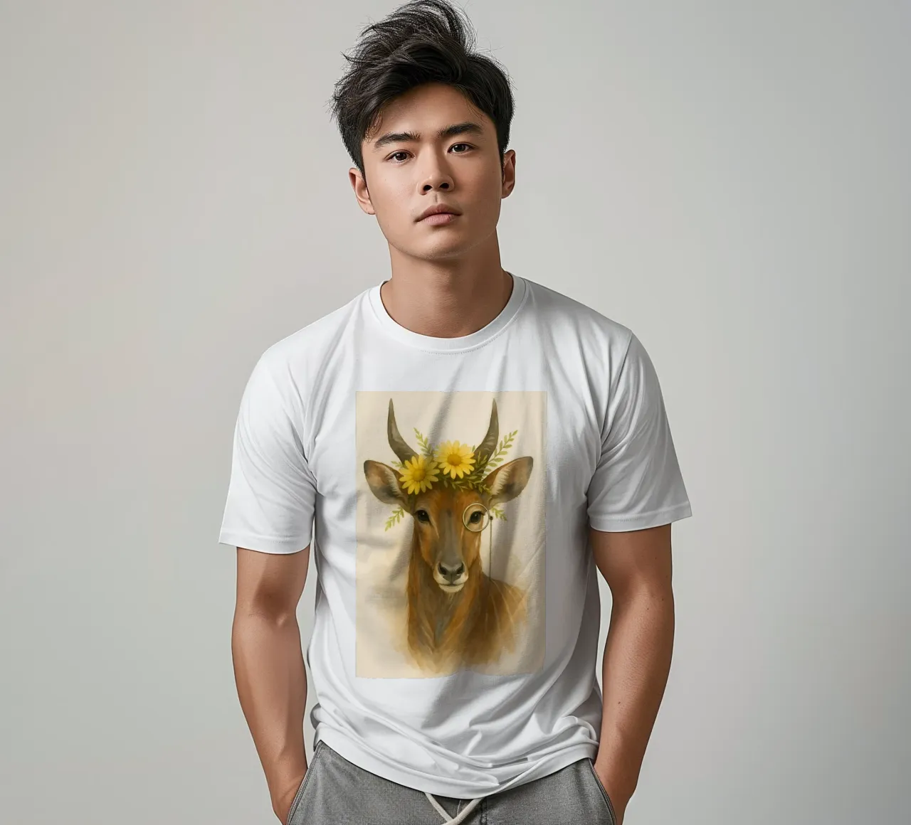 Sguardo d'oro: L'antilope regale t-shirt da Graceful Desine