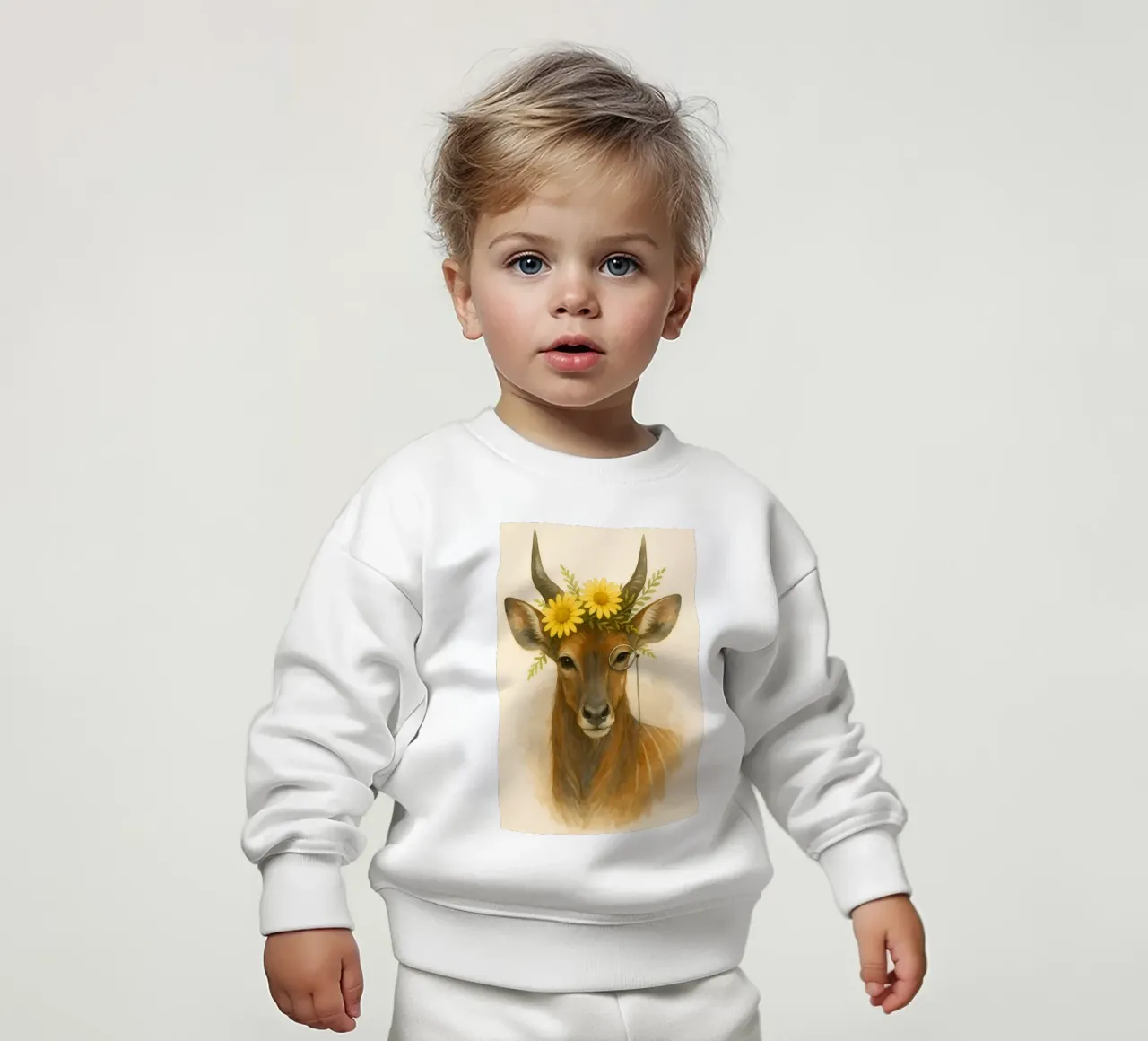 Sguardo d'oro: L'antilope regale felpa neonato da Graceful Desine