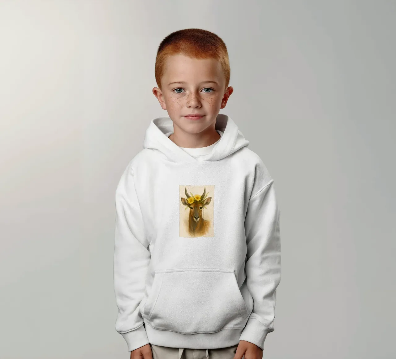 Sguardo d'oro: L'antilope regale felpa bambino con cappuccio da Graceful Desine