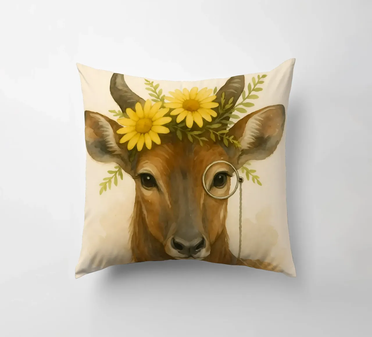 Sguardo d'oro: L'antilope regale cuscino da Graceful Desine