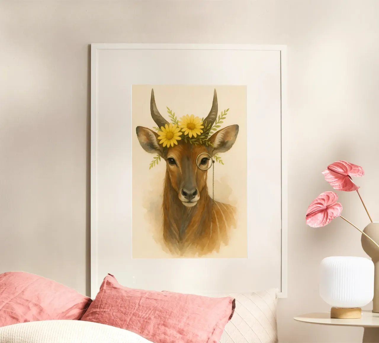Sguardo d'oro: L'antilope regale carta hahnemühle da Graceful Desine