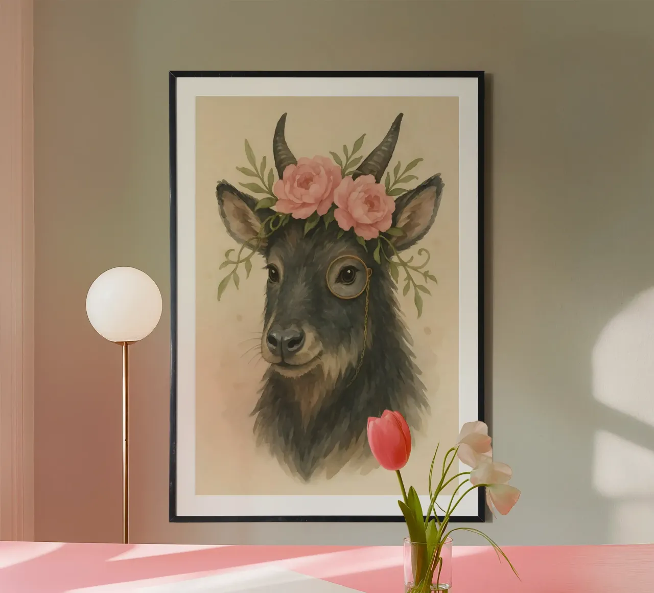 Fiore di mezzanotte: L'aristocratico gentile poster con telaio in alluminio da Graceful Desine