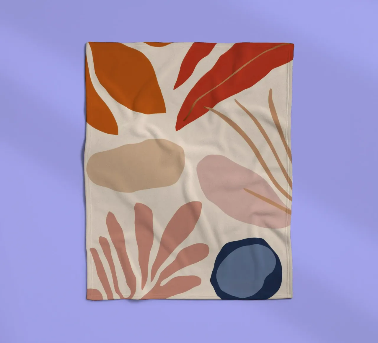 Letto a foglie d'autunno coperta in pile da Thistle Bloom