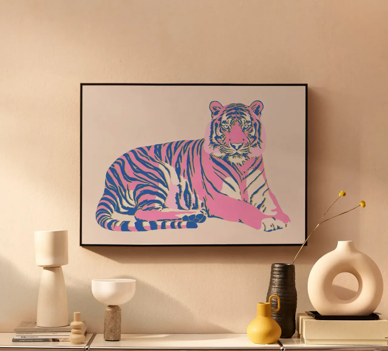 Tigre rosa plexiglass da Asha Designs