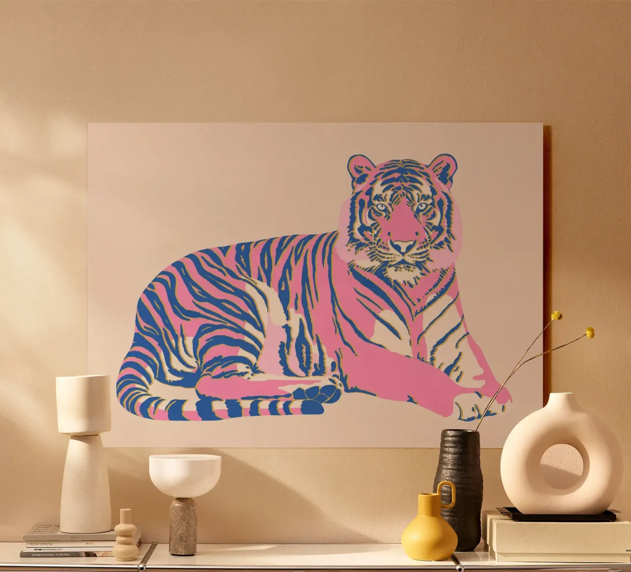 Tigre rosa plexiglass da Asha Designs