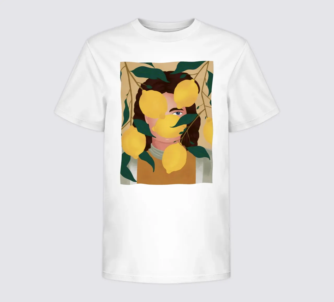 Ritratto dello sguardo di Lemony t-shirt bambini da Line Fable
