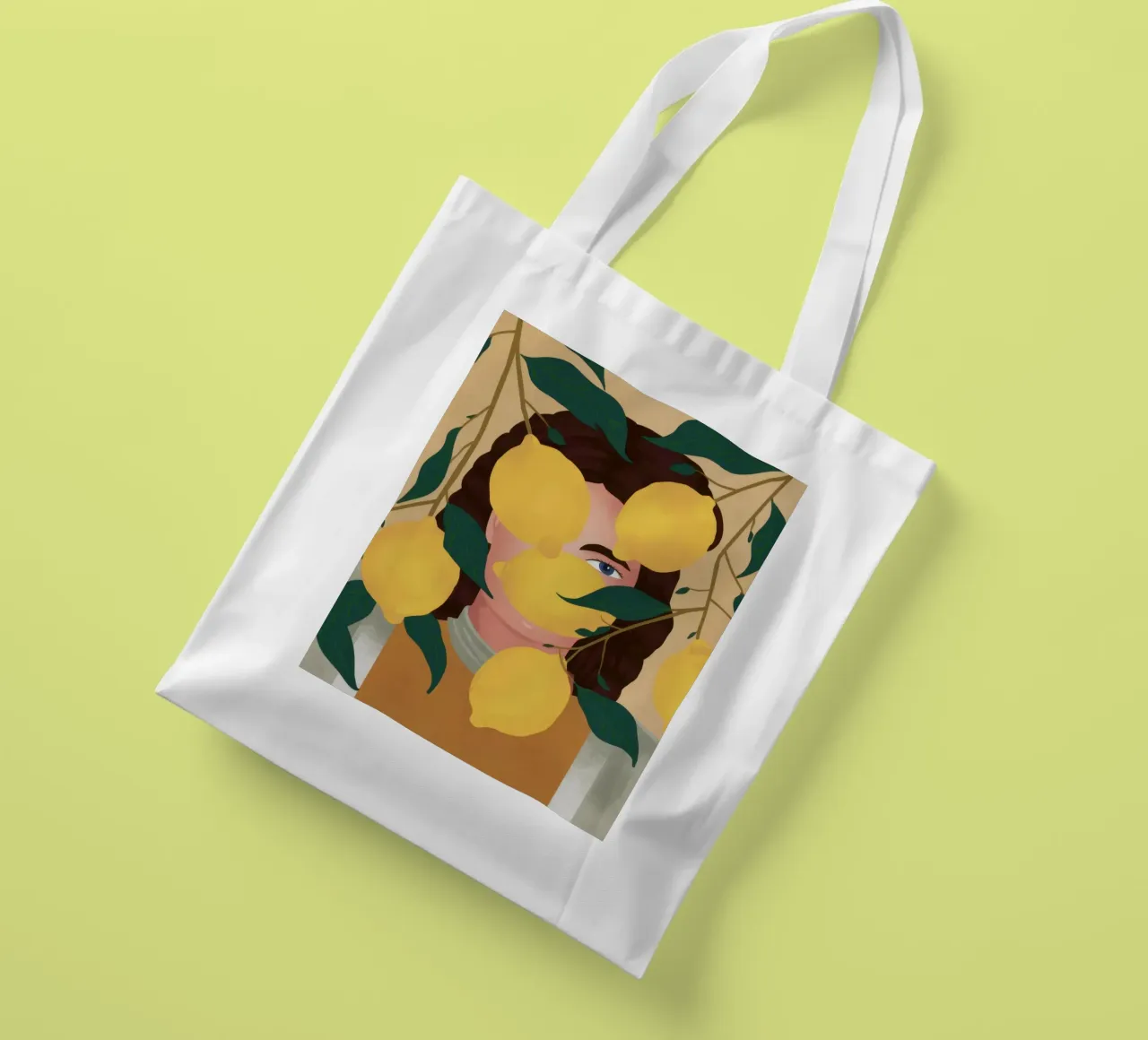 Ritratto dello sguardo di Lemony borsa in juta da Line Fable