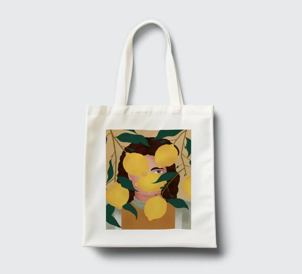 Ritratto dello sguardo di Lemony borsa in juta da Line Fable
