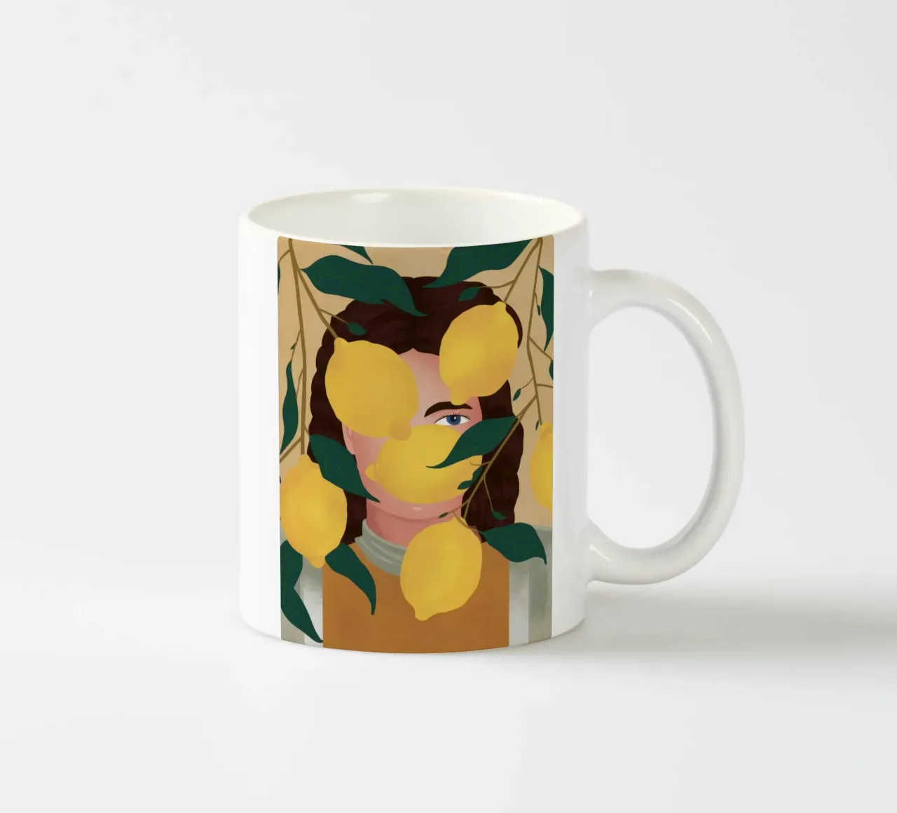 Ritratto dello sguardo di Lemony tazza in ceramica da Line Fable