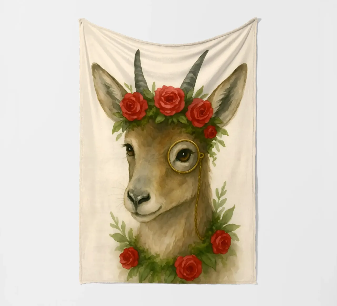 Rosewood Royalty fleece blanket by Graceful Desine