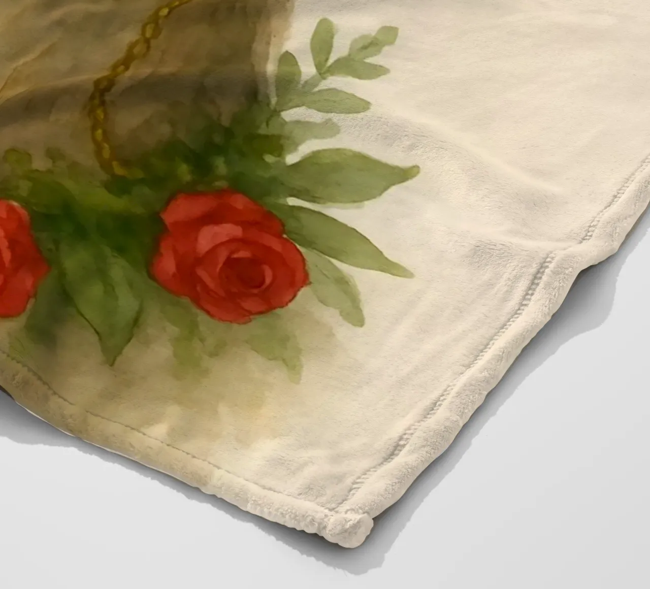 Rosewood Royalty fleece blanket by Graceful Desine