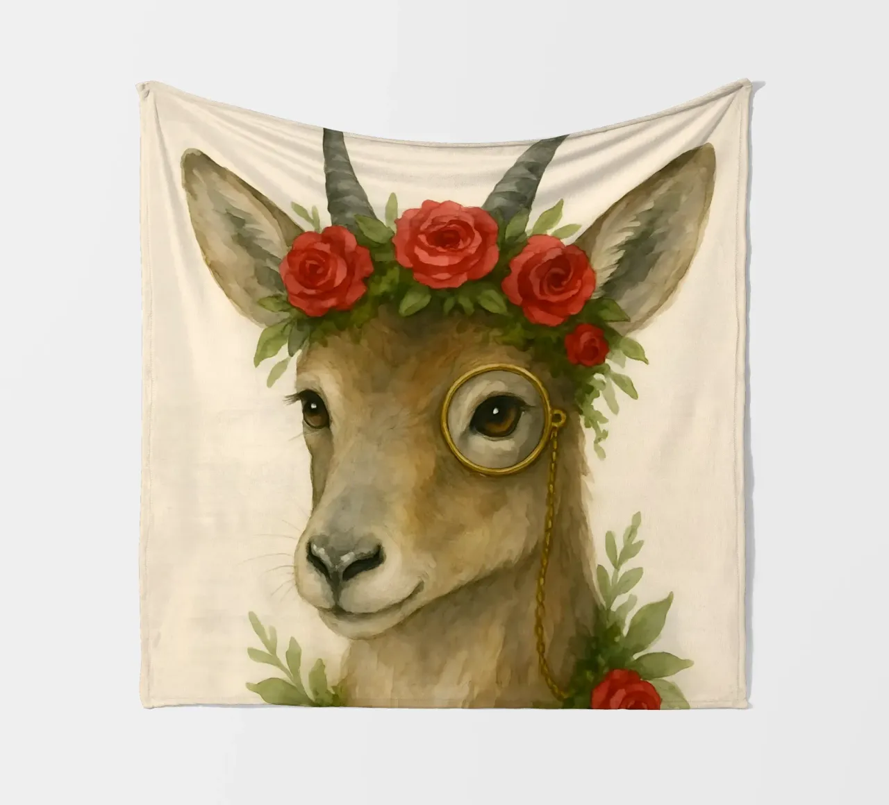 Rosewood Royalty fleece blanket by Graceful Desine