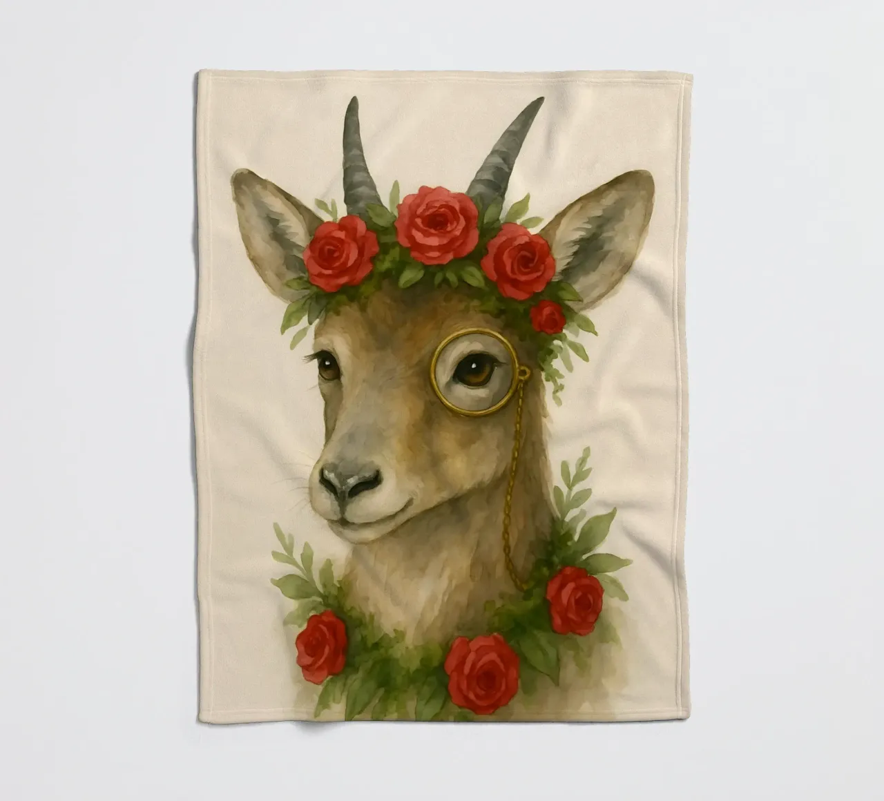 Rosewood Royalty fleece blanket by Graceful Desine