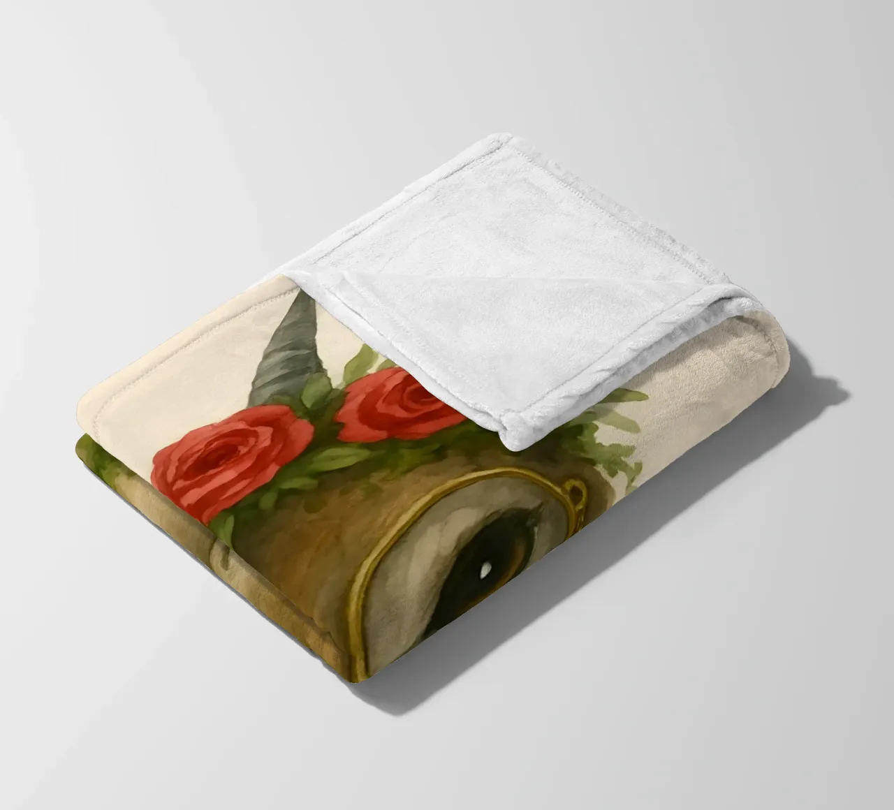 Rosewood Royalty fleece blanket by Graceful Desine