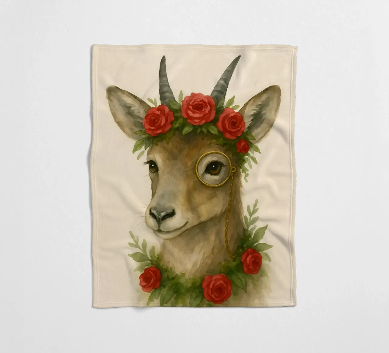 Rosewood Royalty fleece blanket by Graceful Desine