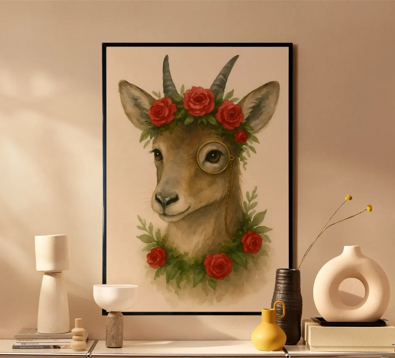 Palissandro Royalty poster con telaio in legno da Graceful Desine
