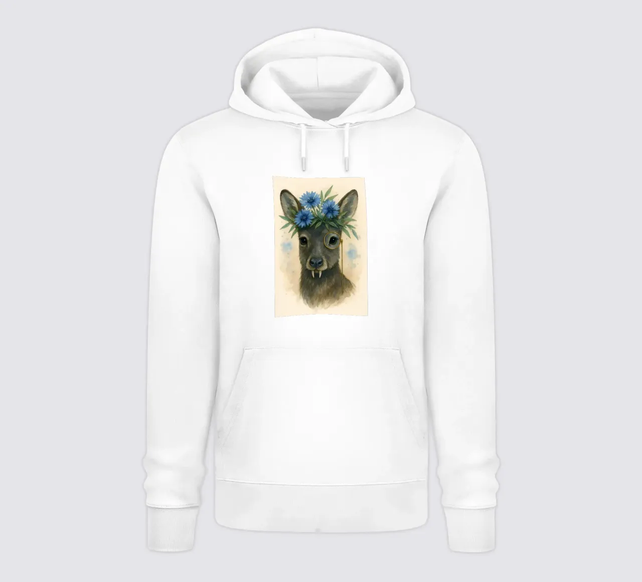 Zanna Dapper e Fiore Blu felpa con cappuccio da Graceful Desine