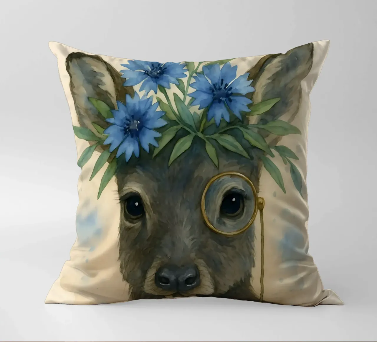 Zanna Dapper e Fiore Blu cuscino da Graceful Desine