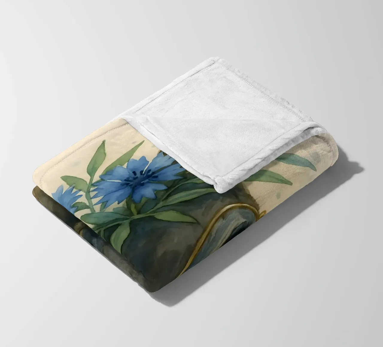 Zanna Dapper e Fiore Blu coperta in pile da Graceful Desine