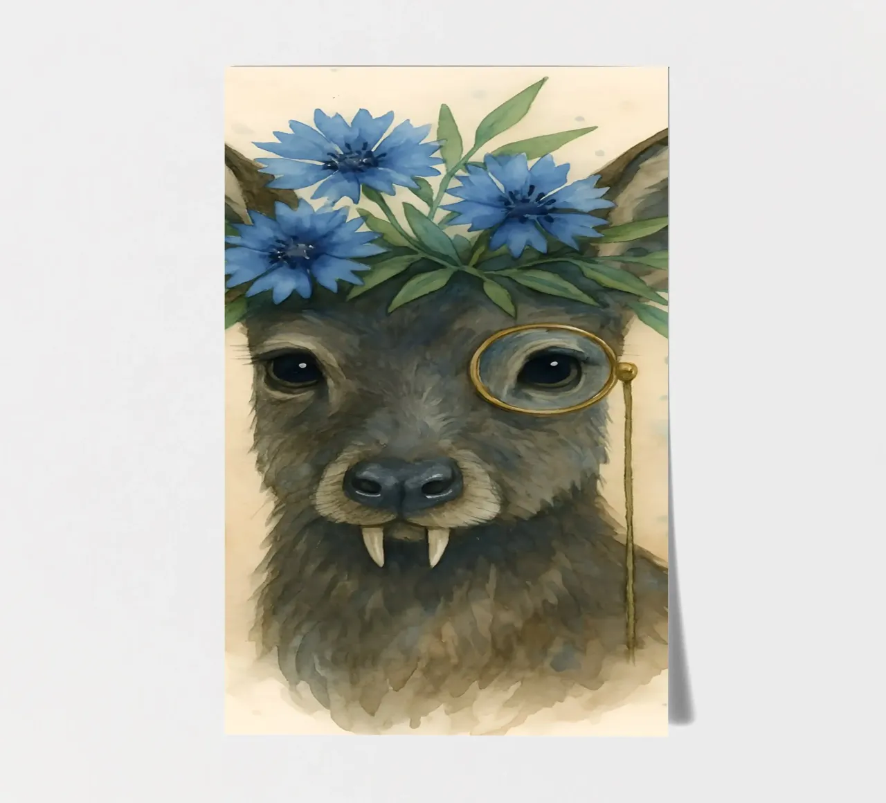 Dapper Fang & Blaue Blüte Stickerbogen von Graceful Desine