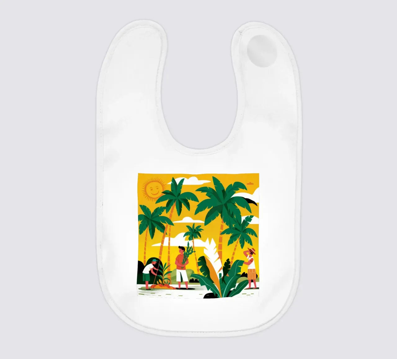 Tramonto Toucan Tropics bavaglino da Gaia Viesta