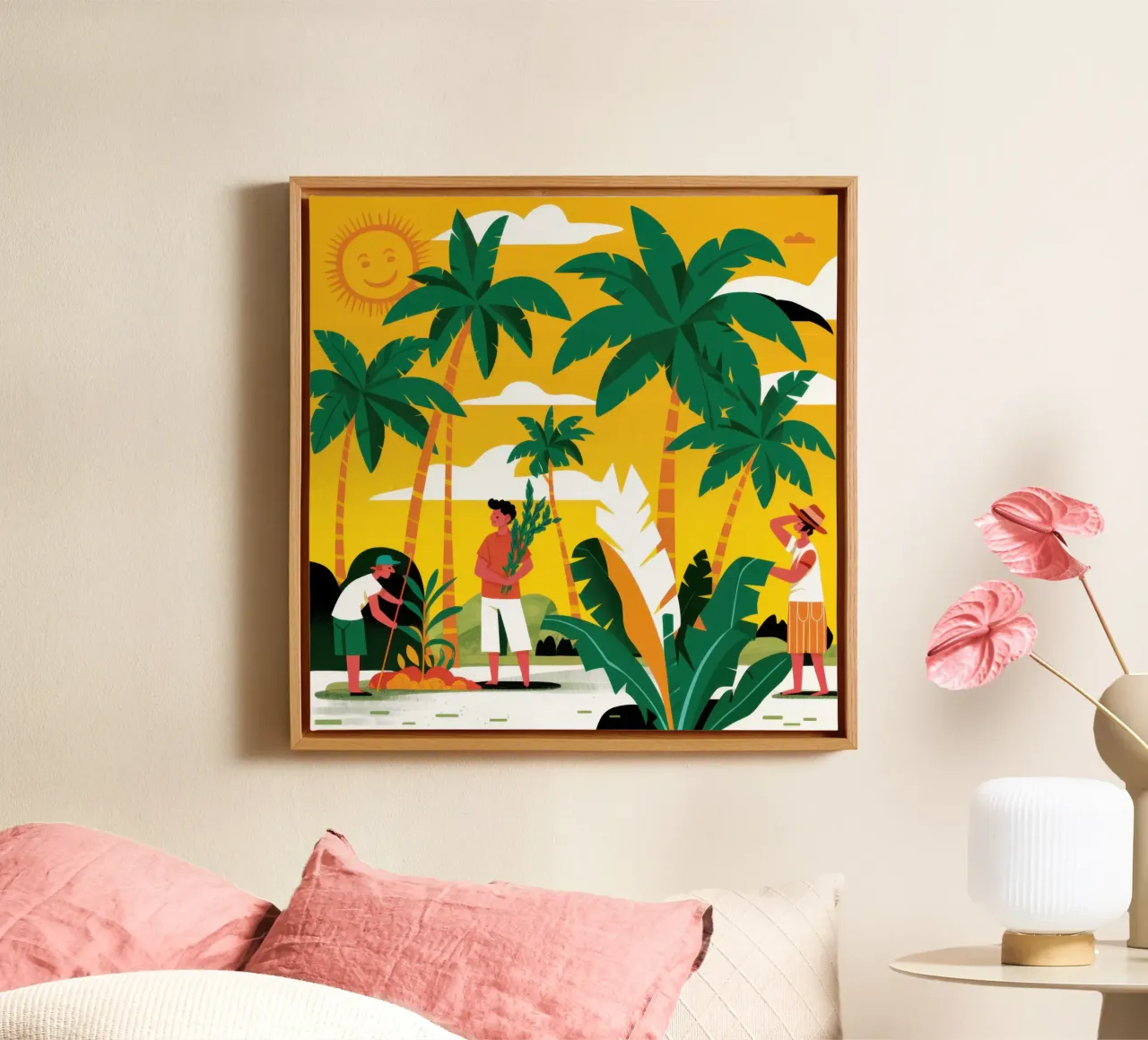 Tramonto Toucan Tropics tela con Cornice a cassetta da Gaia Viesta