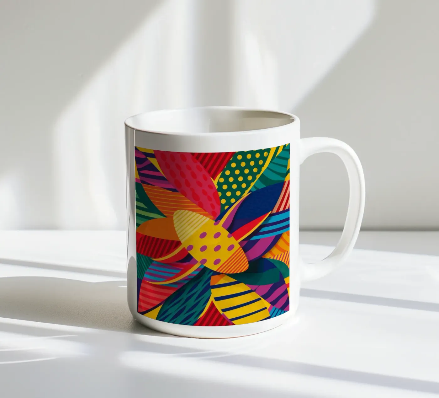 Textured Pattern Weave ceramic mug by Line Fable
