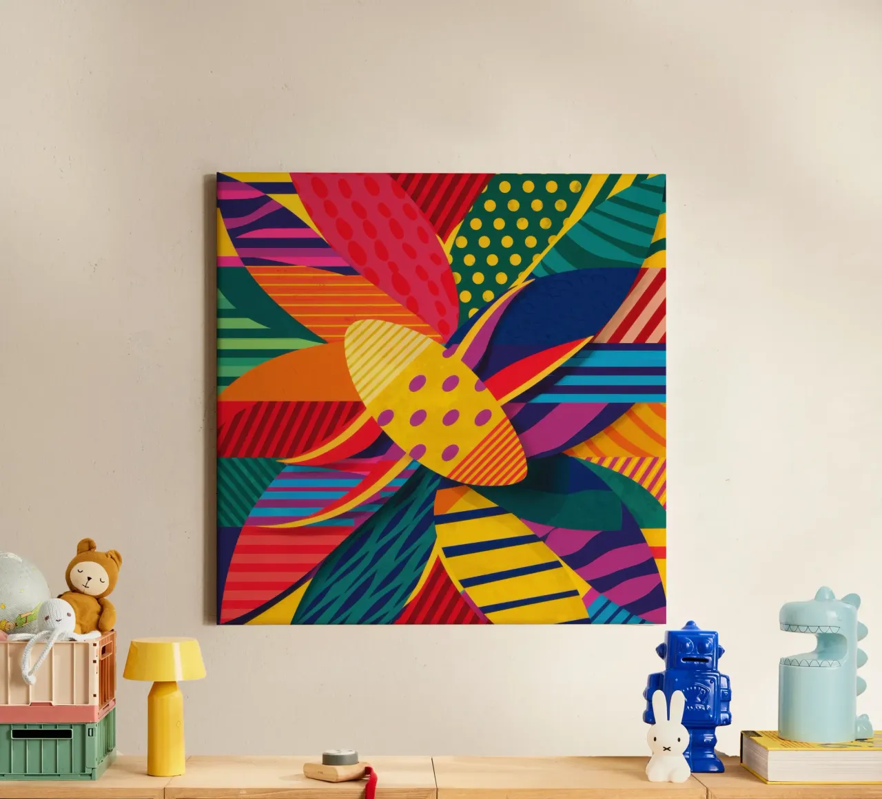 Weven met structuurpatroon canvas van Line Fable
