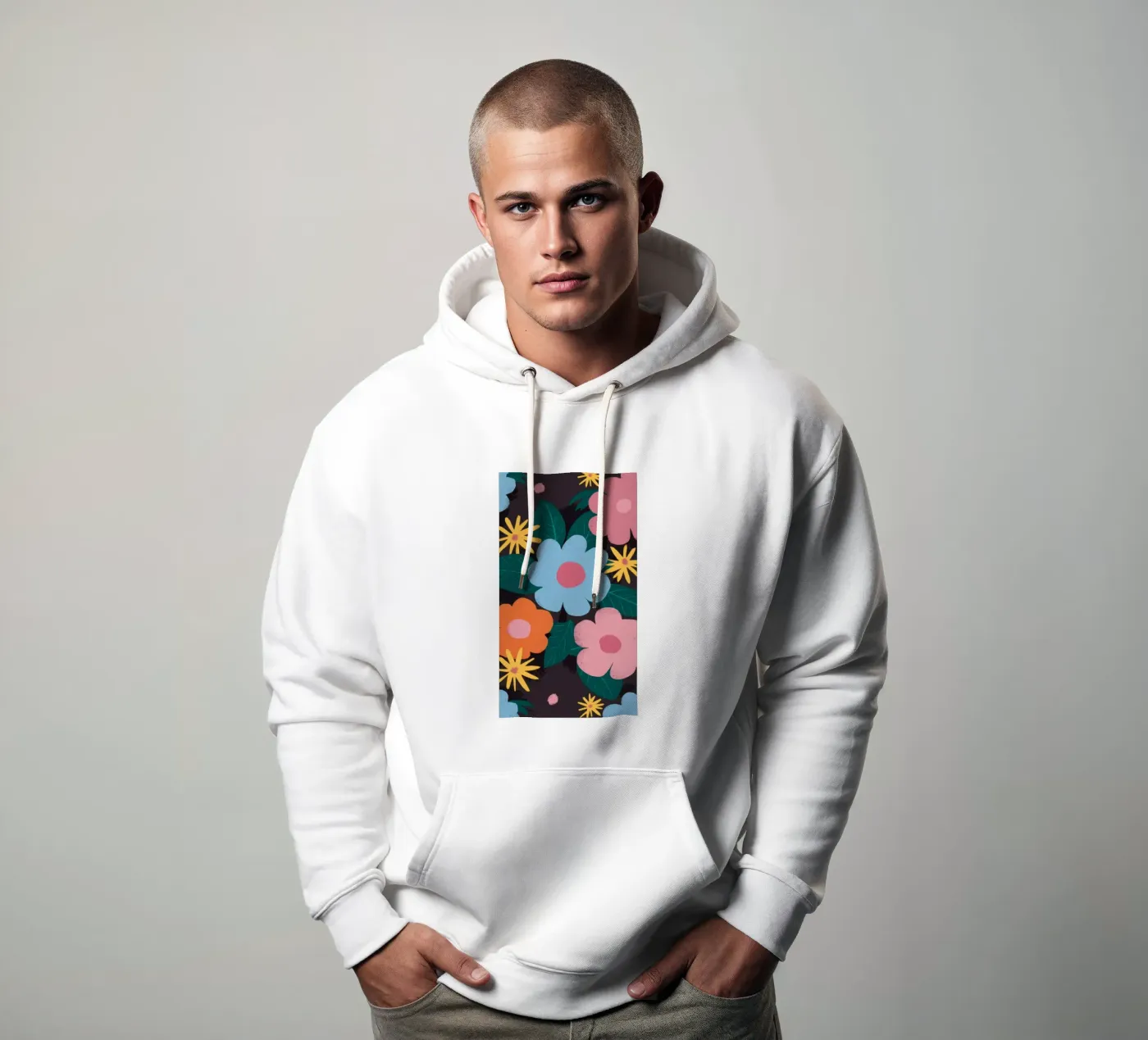 Simple Daisy Pattern hoodie by Obs Canvas