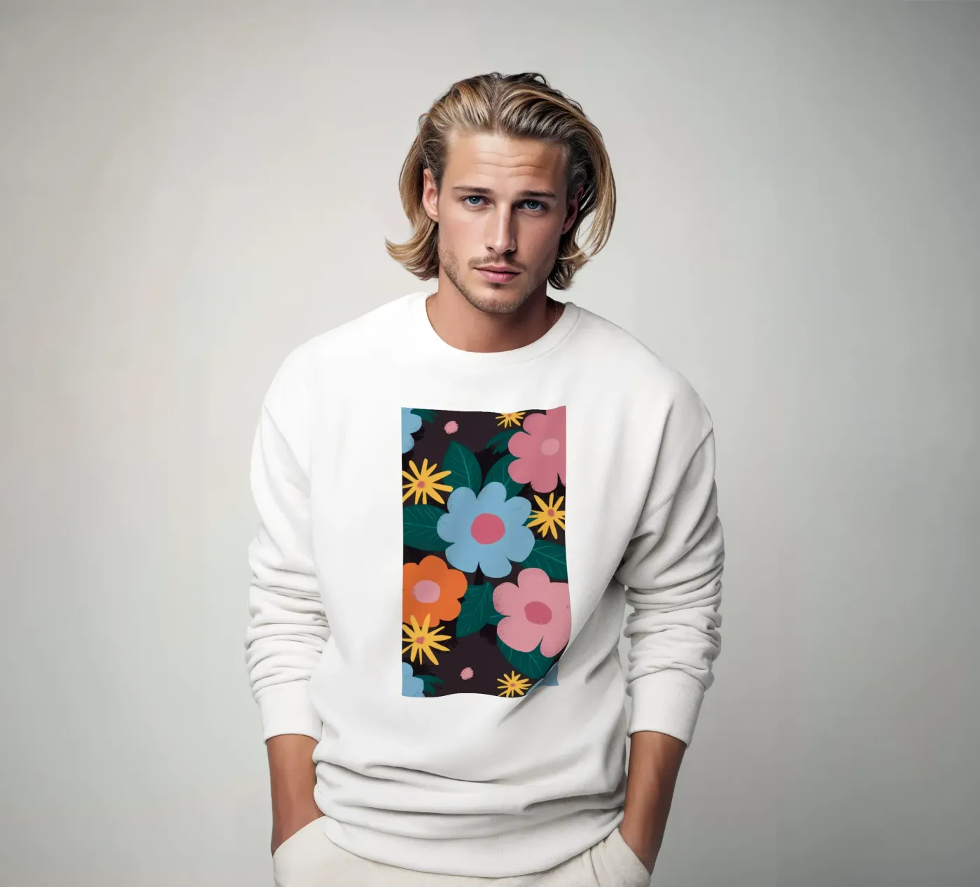 Simple Daisy Pattern felpa da Obs Canvas